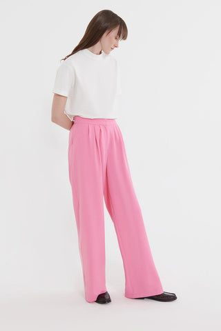 Pleated Palazzo Pants Pink