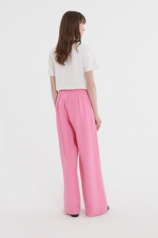 Pleated Palazzo Pants Pink