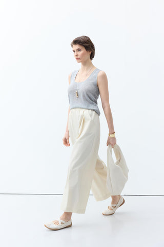 Pleated Pocket Trousers Bone
