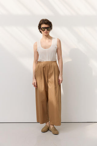 Pleated Pocket Trousers Tan