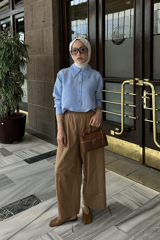 Pleated Pocket Trousers Tan