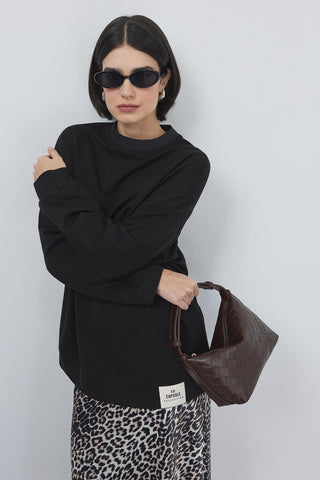 Poen Oversize Sweatshirt Black