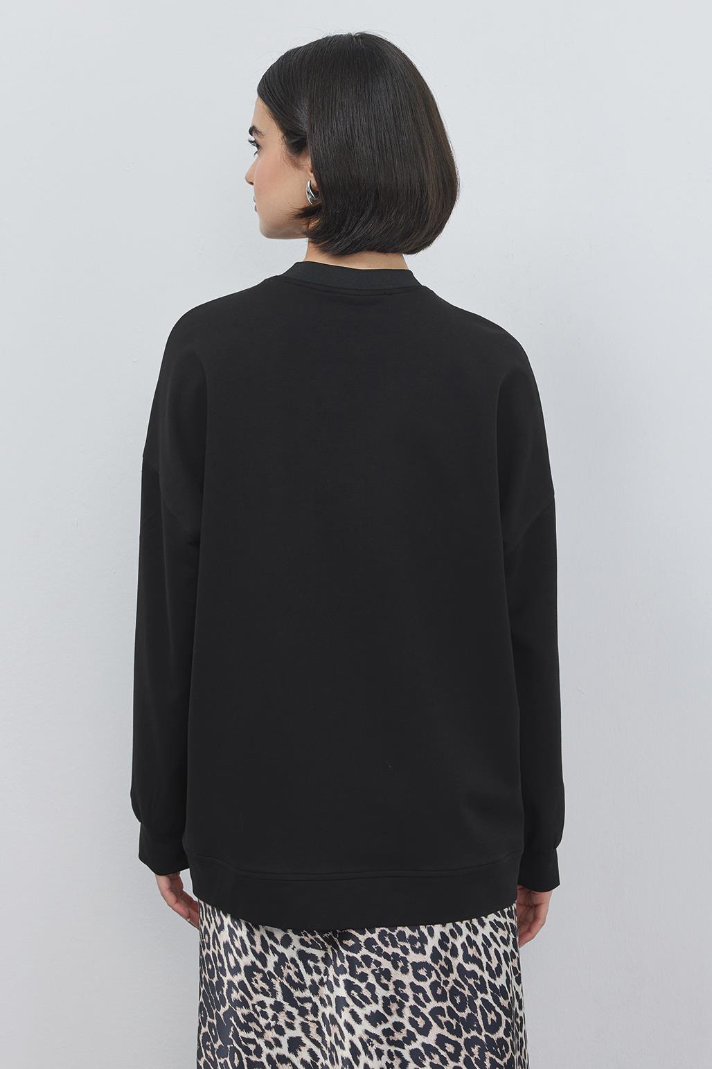 Poen Oversize Sweatshirt Black