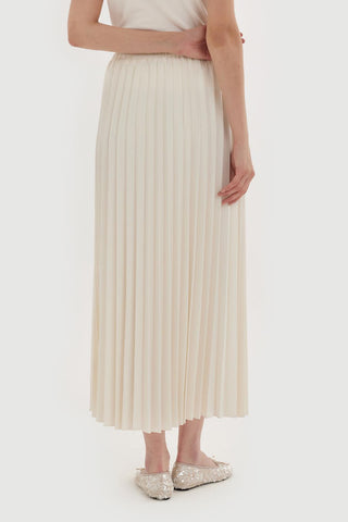 Polina Pleated Skirt Ecru