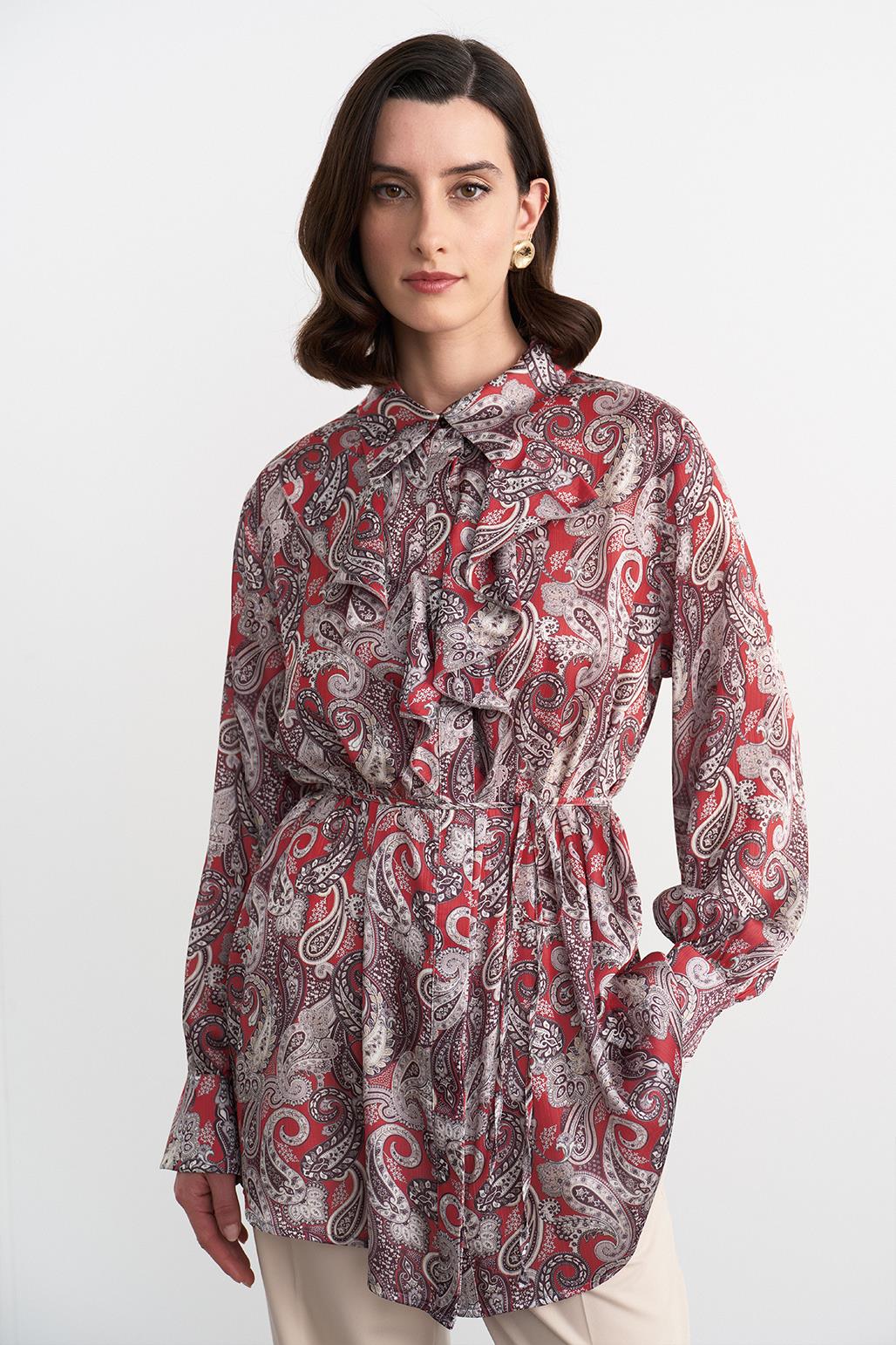 Polly Patterned Shirt Red