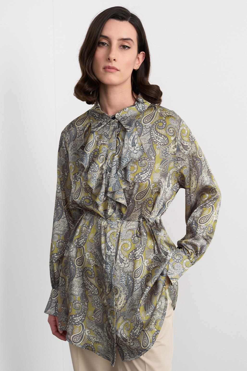 Polly Patterned Shirt Olive