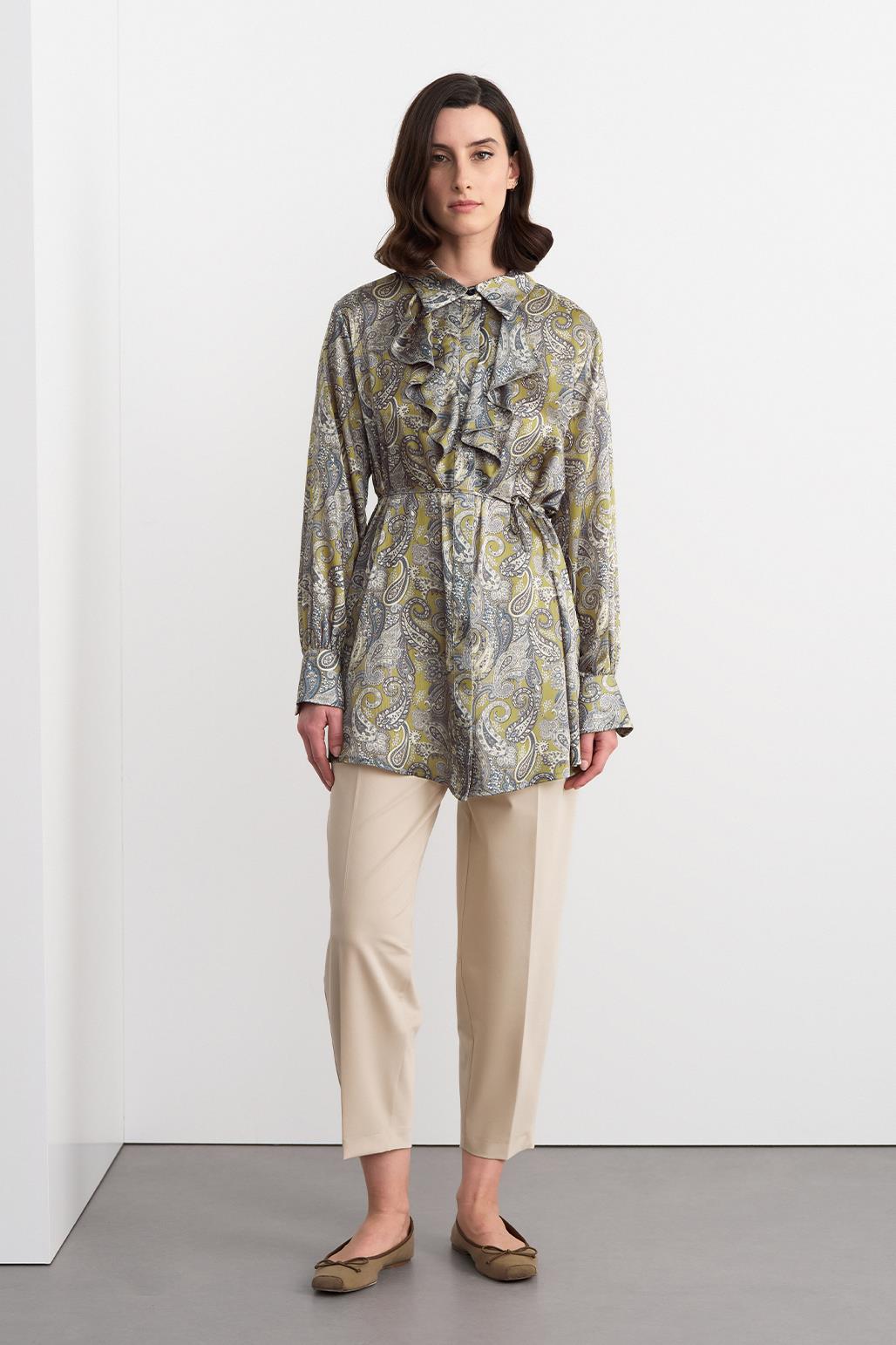 Polly Patterned Shirt Olive