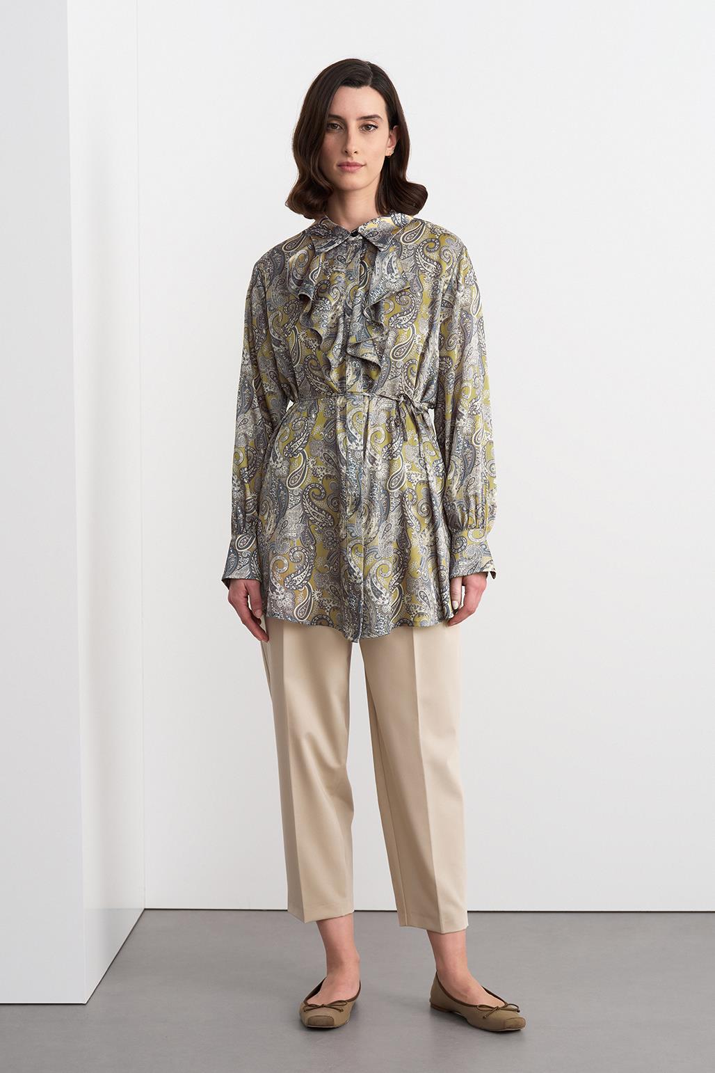 Polly Patterned Shirt Olive