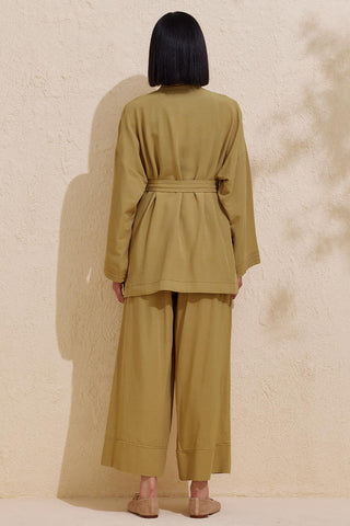 Rayne Kimono Pants Set Green