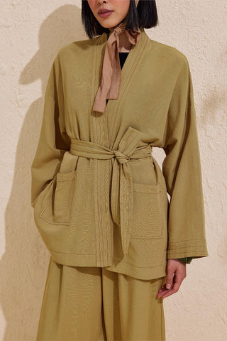 Rayne Kimono Pants Set Green