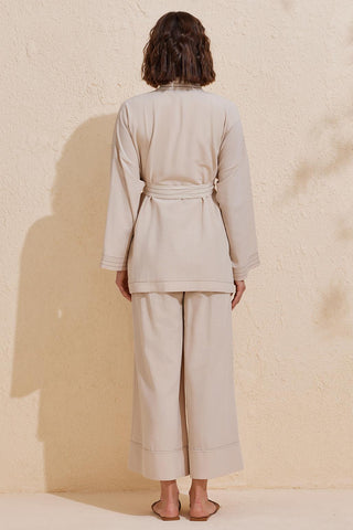 Rayne Kimono Pants Set Stone