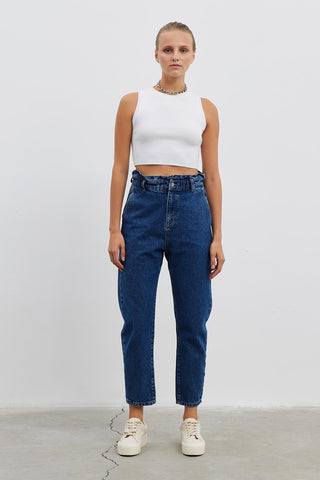 Relax Paperbag Jean Dark Blue