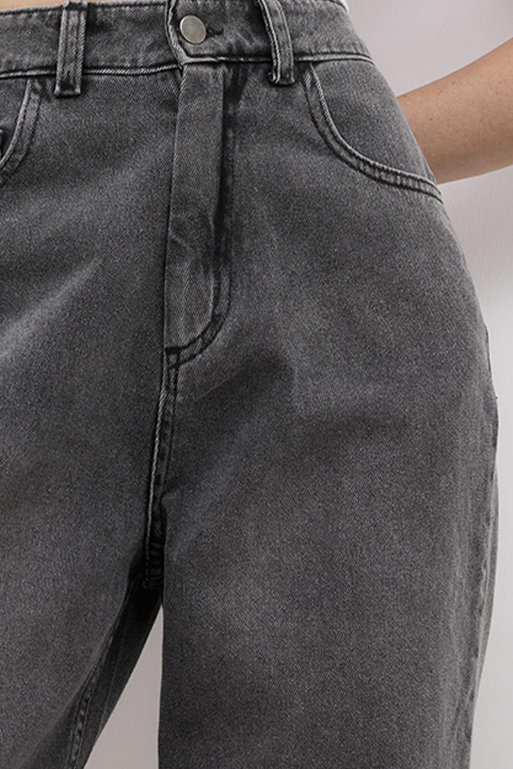 Relaxed Fit Jean Trousers Dark Gray