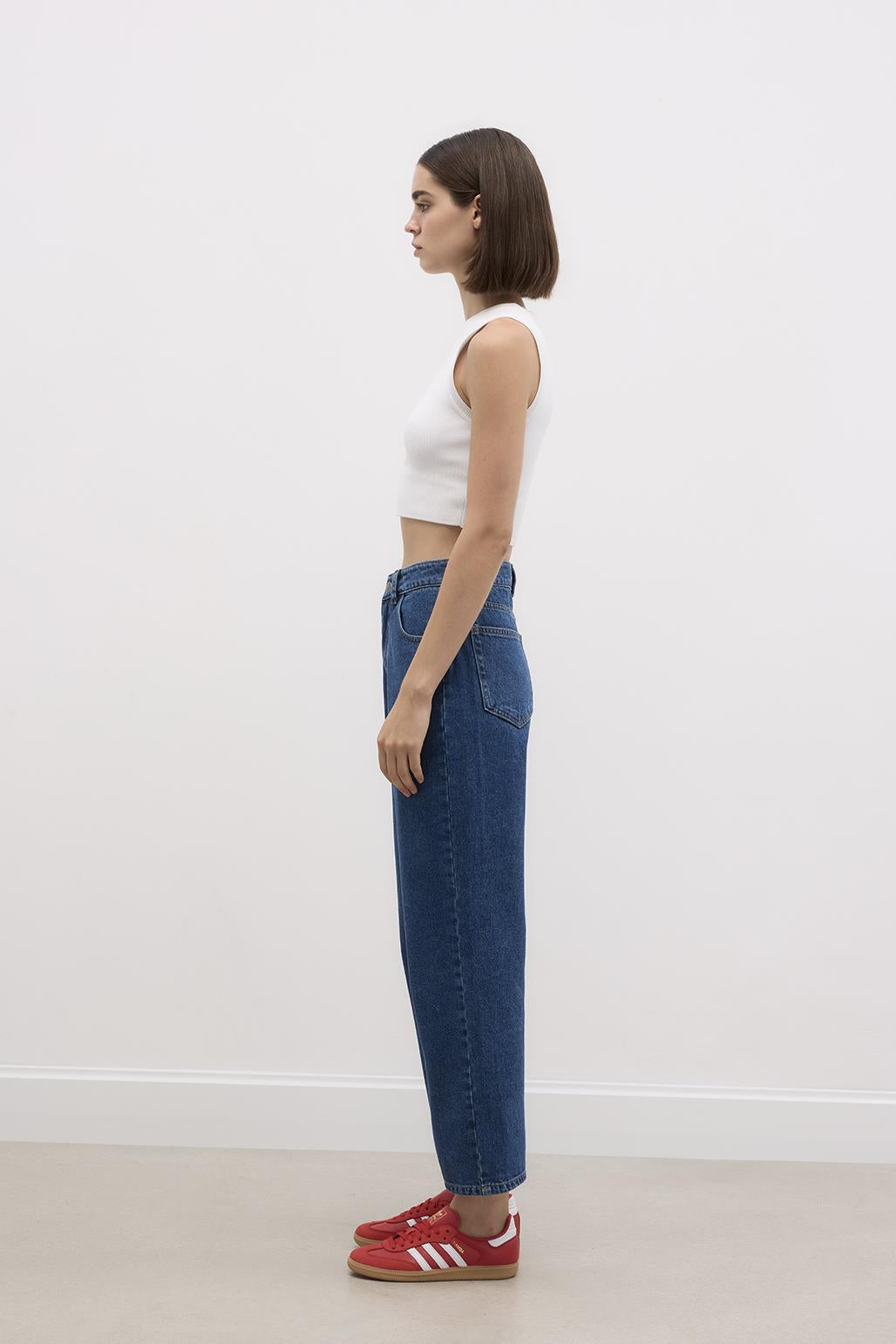 Relaxed Fit Jean Trousers Medium Blue