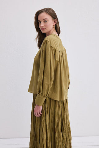 Reni Voile Shirt Olive Green