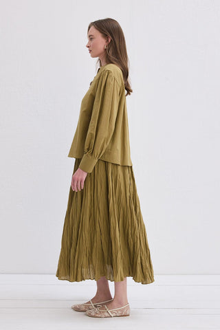 Reni Voile Shirt Olive Green