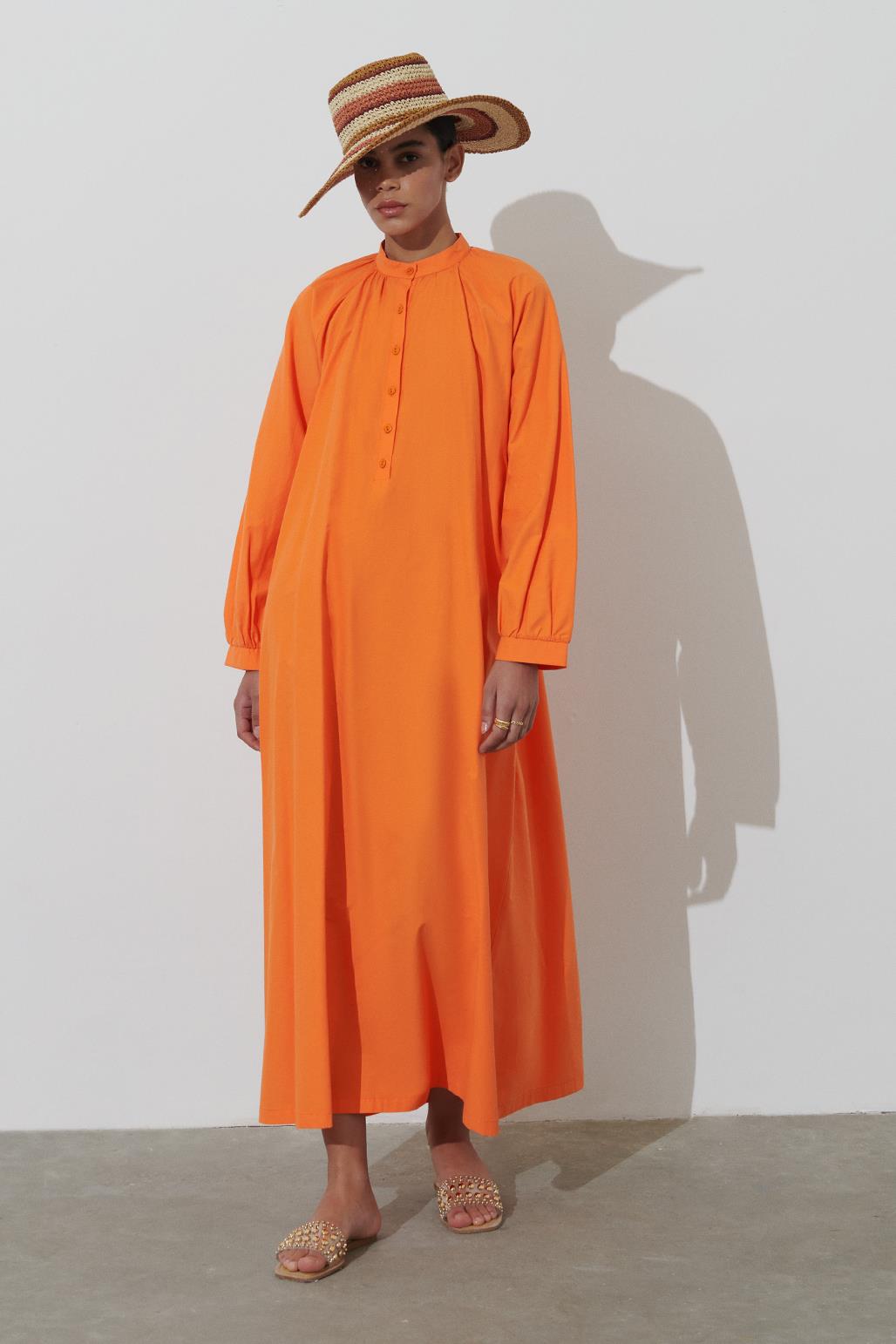Matching Belted Dress Orange