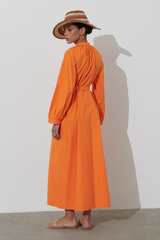Matching Belted Dress Orange