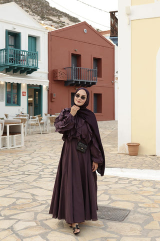 Rosa Frilled Voile Shirt Plum