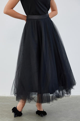 Royal Multilayer Tutu Skirt Black