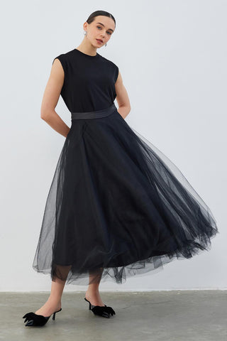 Royal Multilayer Tutu Skirt Black