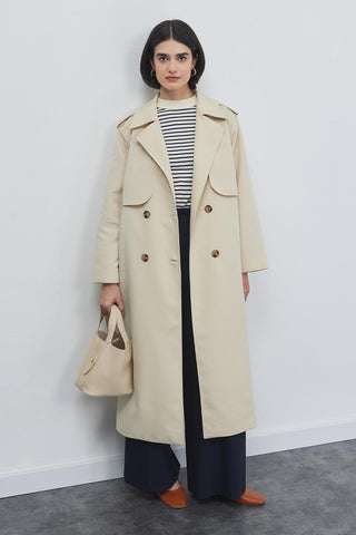 Windbreaker Trench Coat Stone