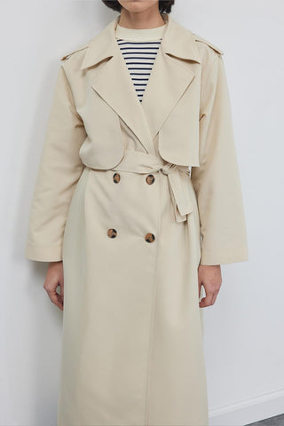 Windbreaker Trench Coat Stone