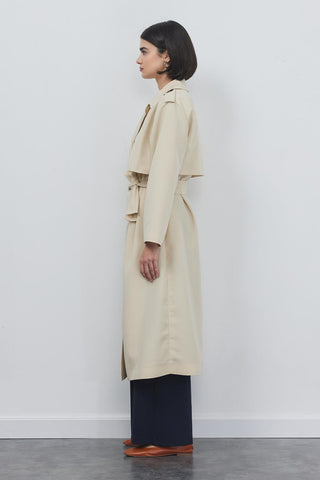 Windbreaker Trench Coat Stone