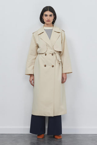Windbreaker Trench Coat Stone