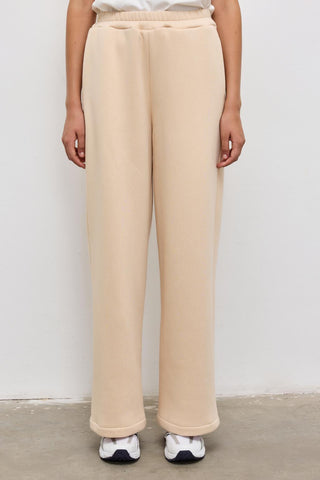 Fleece Straight-Cut Tracksuit Beige