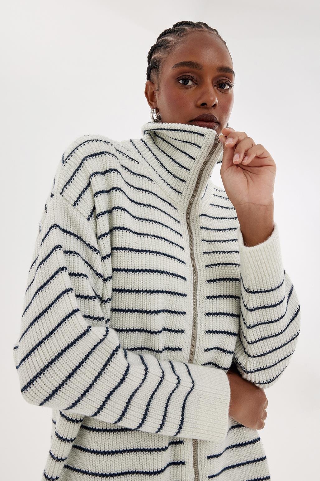 Oversized 2024 striped cardigan