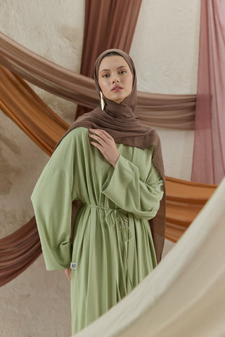 Soft Line Cotton Scarf Bark