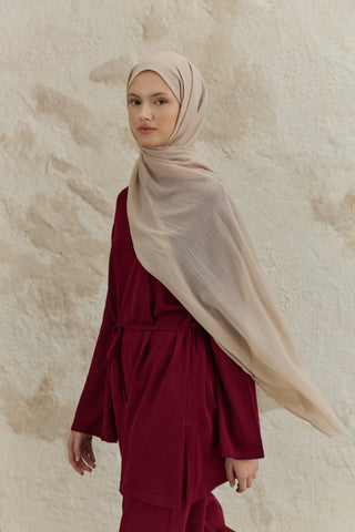 Soft Line Cotton Scarf Stone