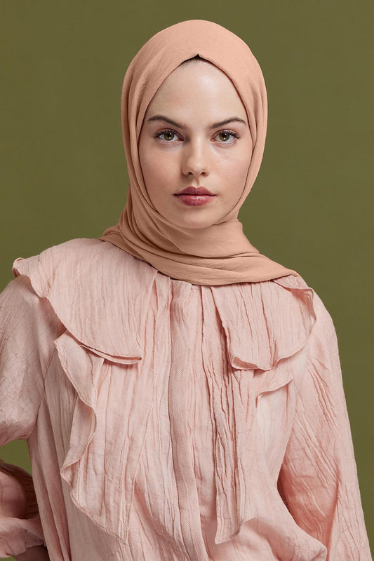 Soft Combed Cotton Shawl Camel