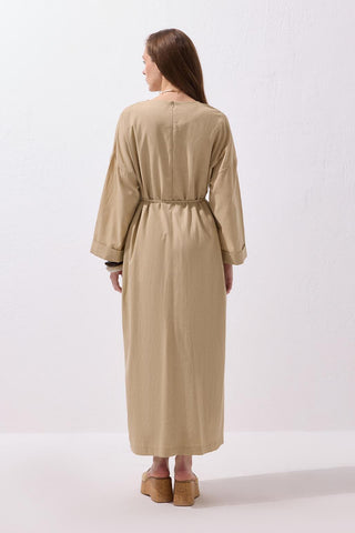 Solen Linen Maxi Dress Camel
