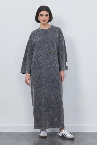 Faded Effect Dress Smoked