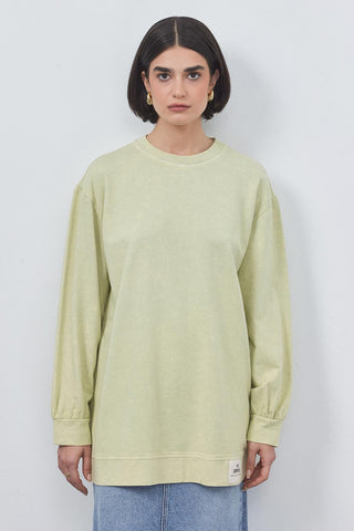 Faded Effect Tunic Light Green