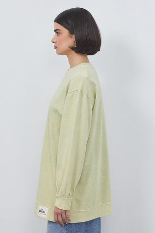 Faded Effect Tunic Light Green