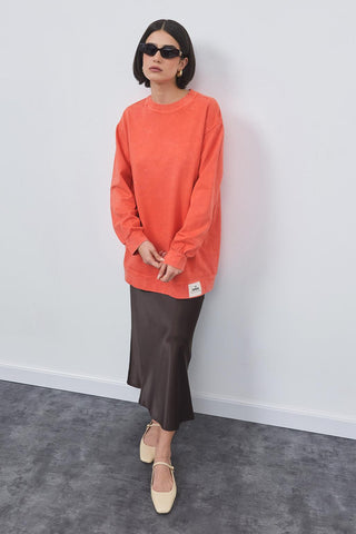 Faded Effect Tunic Apricot