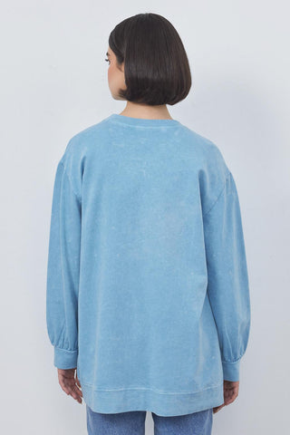 Faded Effect Tunic Cloud Blue