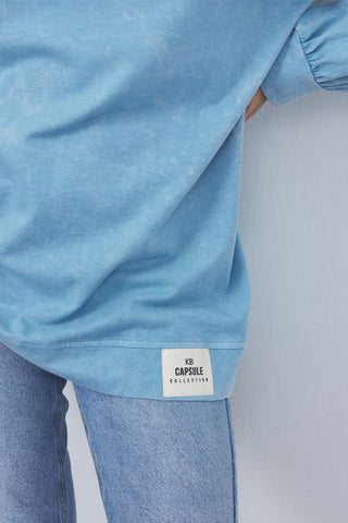 Faded Effect Tunic Cloud Blue