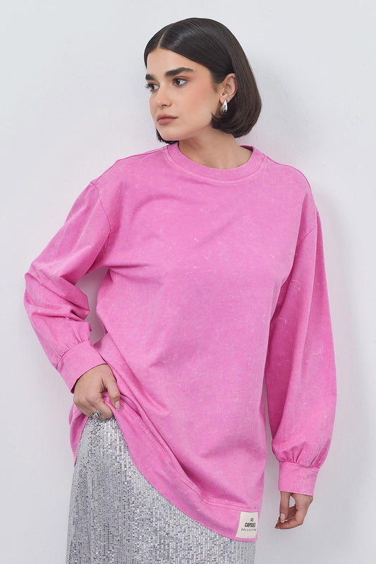 Faded Effect Tunic Pink