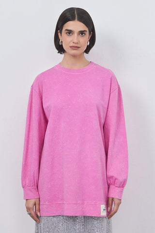 Faded Effect Tunic Pink