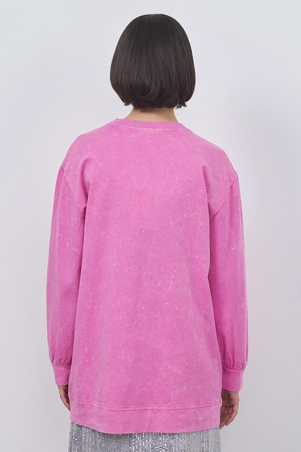 Faded Effect Tunic Pink