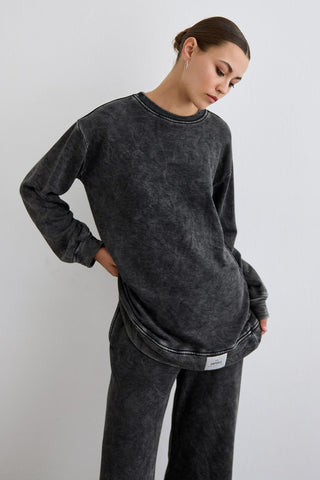 Faded Effect Sweatshirt Anthracite