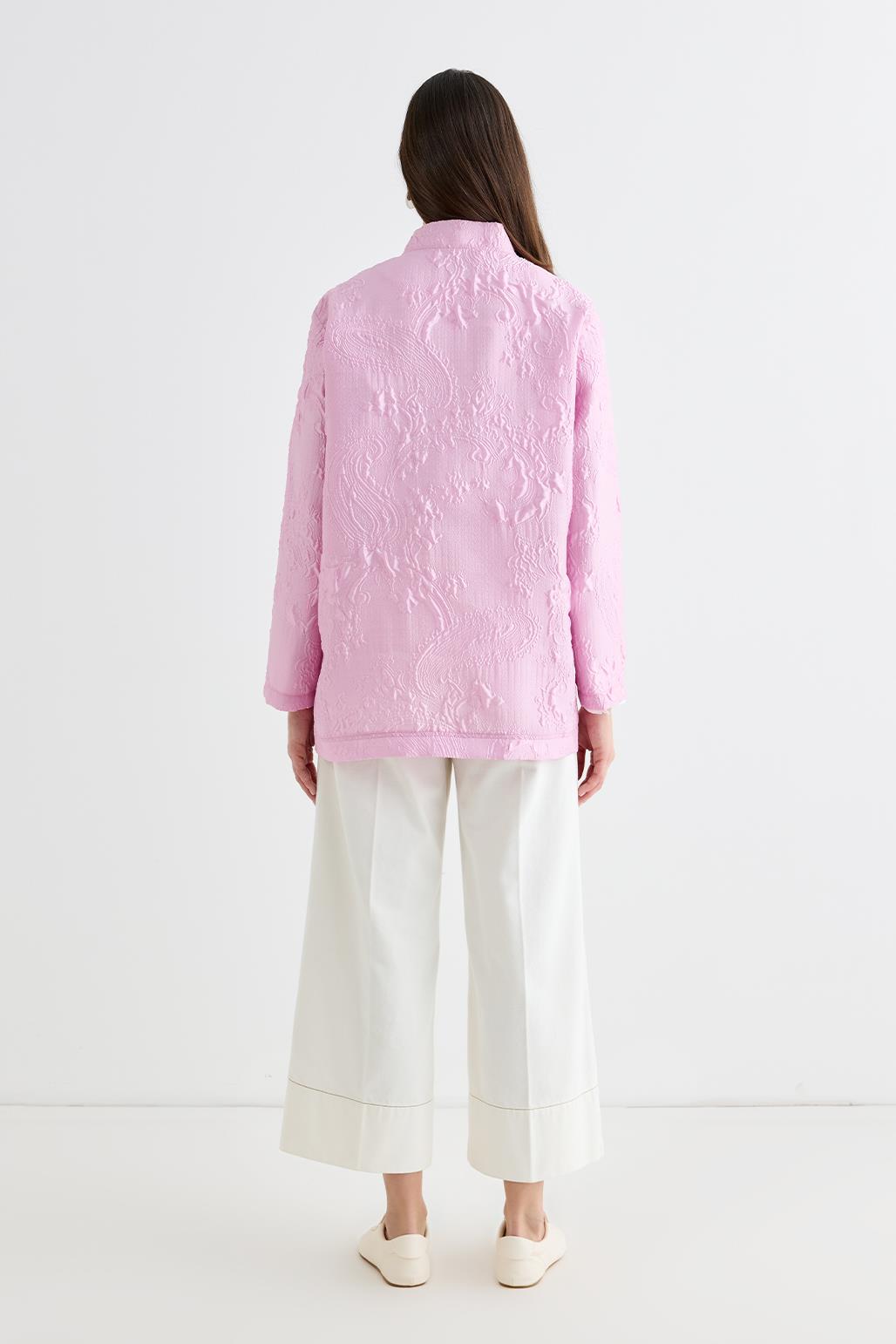 Sonia Jacquard Bomber Jacket Pink