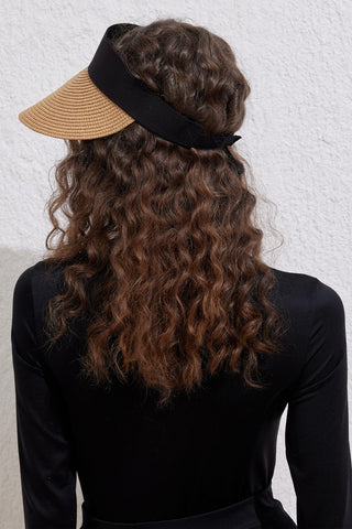 Straw Adjustable Visor Hat Safari