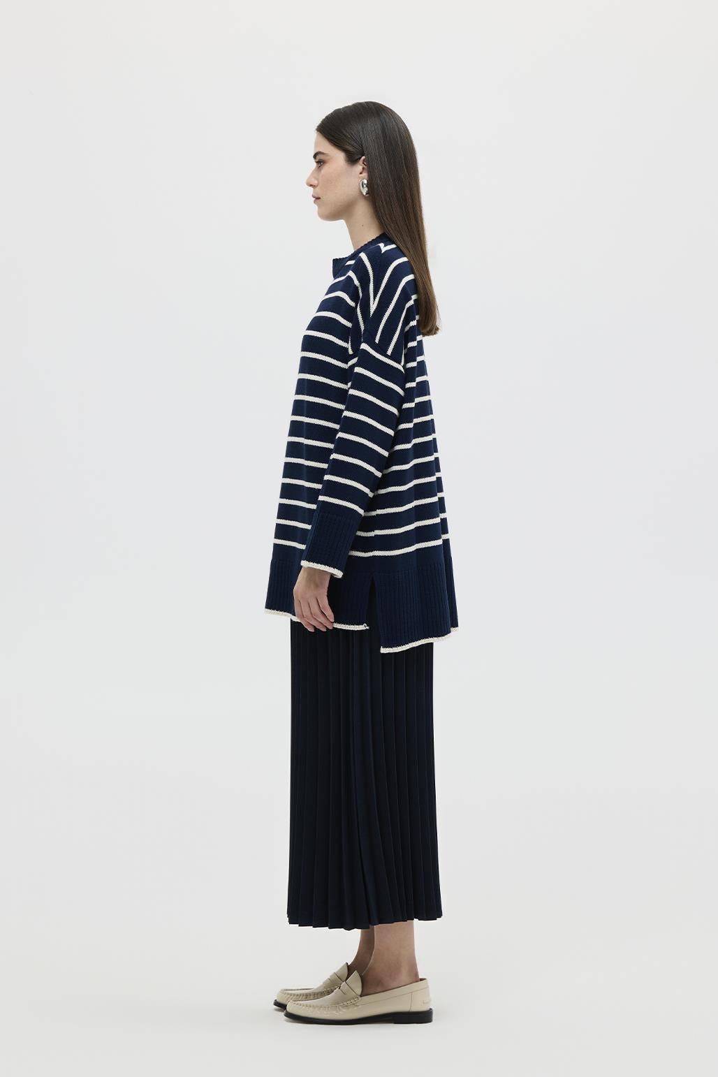 Striped Sweater Navy Blue