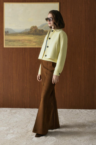 Suede Short Jacket Yellow