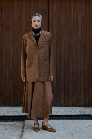 Suede Blazer Camel